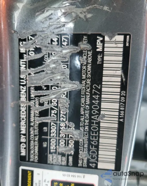 2017 Mercedes-Benz Gls 450 4Matic from USA, damaged, VIN 4JGDF6EE0HA904472